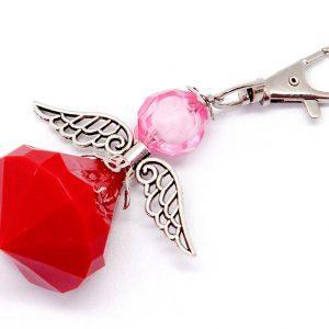 Angel Key Ring (Solid Red)