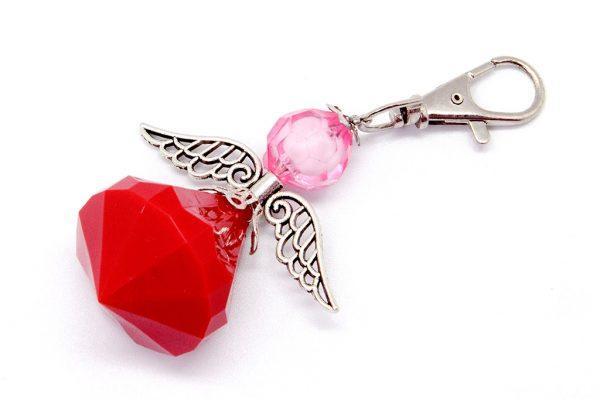 Angel Key Ring (Solid Red)