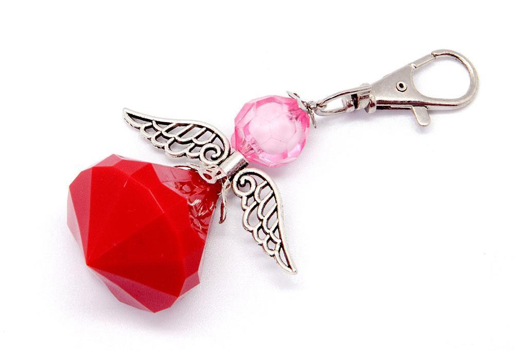 Angel Key Ring (Solid Red) Breast Health Foundation
