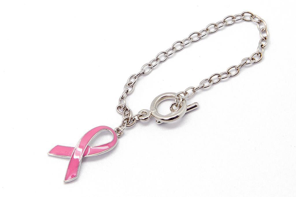 Breast Cancer Awareness Silicone Black and Pink Bracelet - Mastectomy Shop