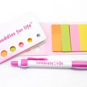Stationary: Buddies for Life Stickies with Pen