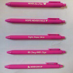 Bright Pink Pen with Bookmark