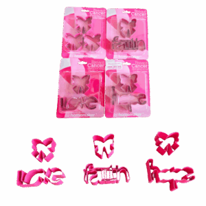 Breast Cancer Cookie Cutter Set