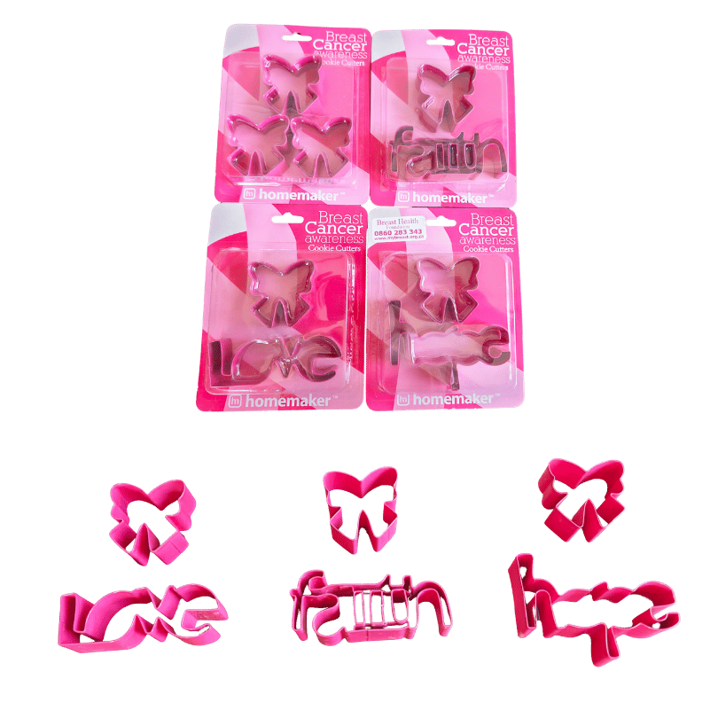 Breast Cancer Cookie Cutter Set