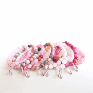 Breast Cancer Beaded Bracelet