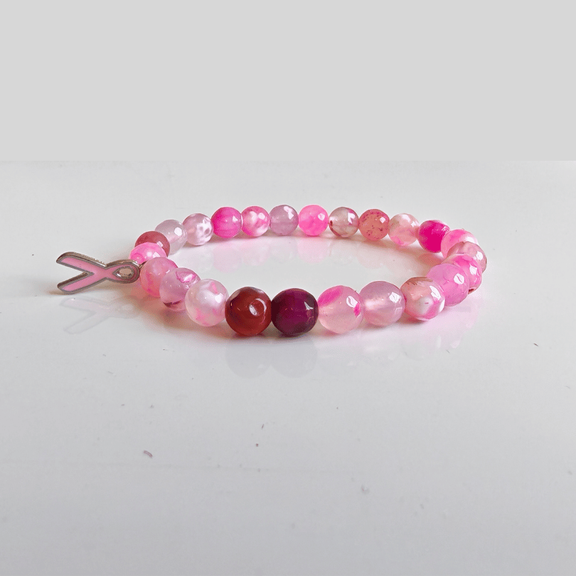 Breast Cancer Beaded Bracelet - Image 5