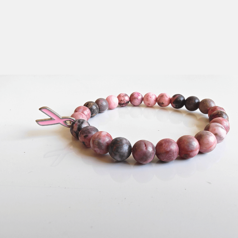Breast Cancer Beaded Bracelet - Image 4