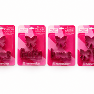 Pink Breast Cancer Awareness Cookie Cutter Sets